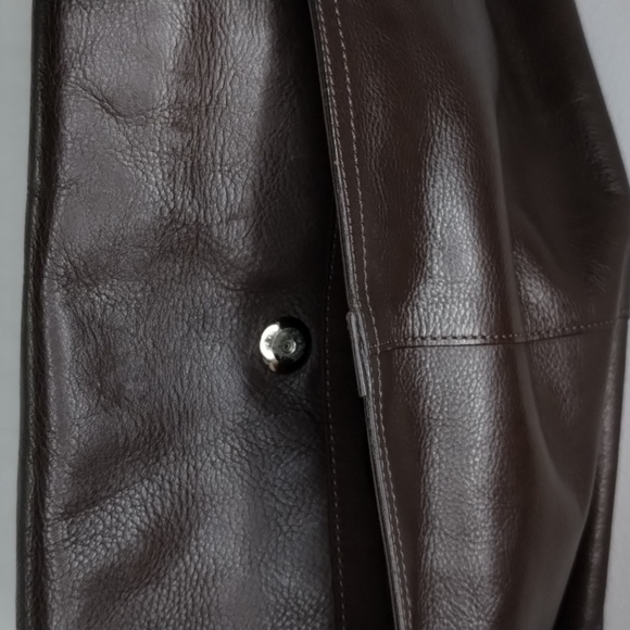 Coach Messenger Bag F70556 Brown Pebbled Leather satchel book bag - Picture 11 of 12